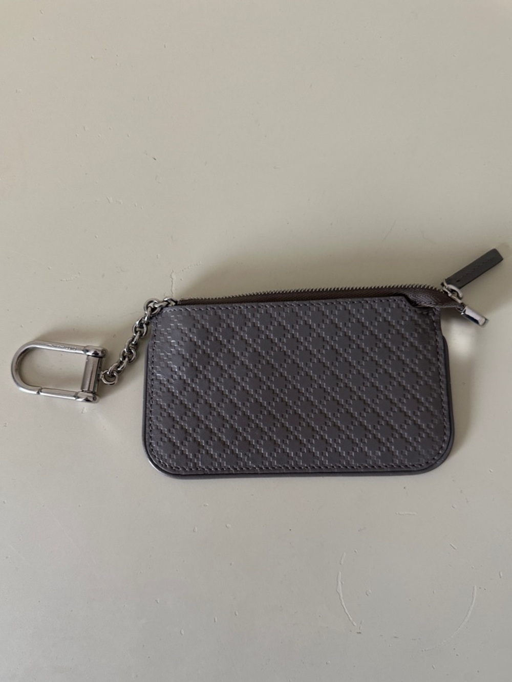 Gucci Grey Diamanté Key Chain Pouch